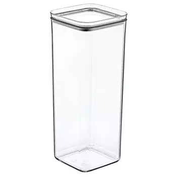 Контейнер для хранения EmHouse, с крышкой и силиконовым уплотнением, квадратный, 2 л