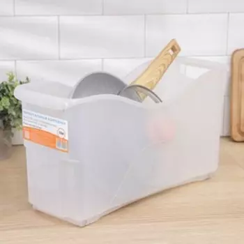 Контейнер для хранения Альт-Пласт, 10 л, пластик, 461623.5 см, на колесиках, прозрачный