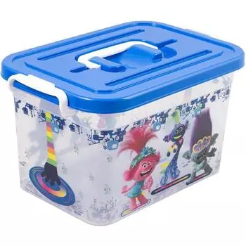 Контейнер для хранения игрушек с вкладышем Trolls, 6,5 л, МИКС