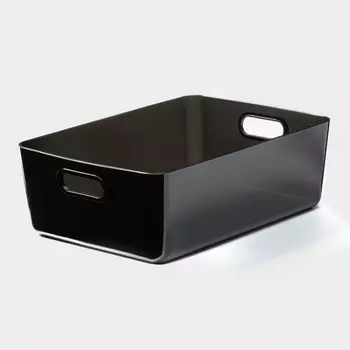 Контейнер для хранения LaDоm «Лаконичность», 29,520,310,5 см, цвет тёмно - серый