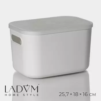 Контейнер для хранения с крышкой LaDоm «Лёгкость», 25.71816 см, белый