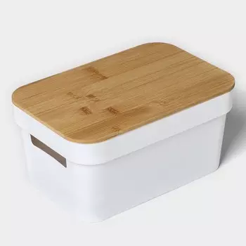 Контейнер для хранения с крышкой LaDоm «Натурэль», 25.51712 см, белый