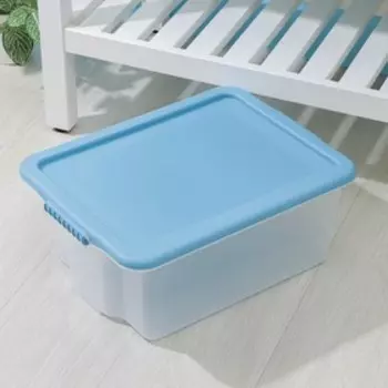 Контейнер для хранения с крышкой Porter, 14 л, 44×31,5×18 см, цвет васильковый