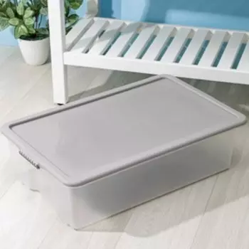 Контейнер для хранения Porter, 32 л, 6441,517,5 см, с крышкой, цвет дымчато-серый