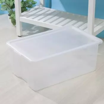 Контейнер для хранения Porter, 50 л, 664226 см, с крышкой, прозрачный