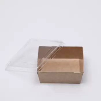 Контейнер для кондитерских изделий, плоская крышка, 11 х 11 х 7 см