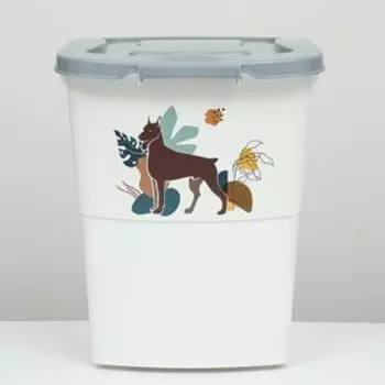 Контейнер для корма, 36 л, серый