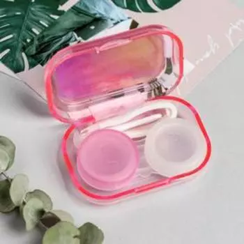 Контейнер для линз в наборе «Киса», голография, 6.5 см 4.5 см