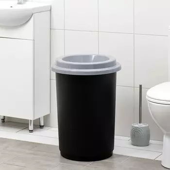 Ведро для мусора IDEA «Эко», 50 л, пластик, серое