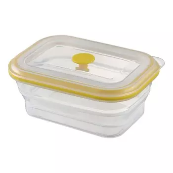 Контейнер для переноски и хранения Silikobox, силиконовый, складной, 600 мл, цвет жёлтый