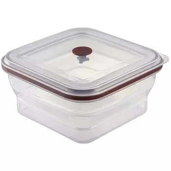 Контейнер для переноски и хранения силиконовый Smart Solutions, складной, 1.2 л, цвет тёмно-сливовый