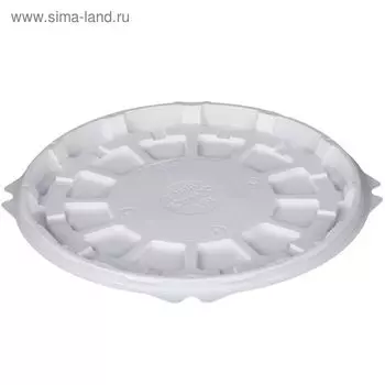 Контейнер для торта Т-192Д, круглый, цвет белый, размер 19,2 х 19,2 х 1,05 см