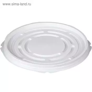 Контейнер для торта Т-209Д, круглый, цвет белый, размер 21 х 21 х 1,1 см