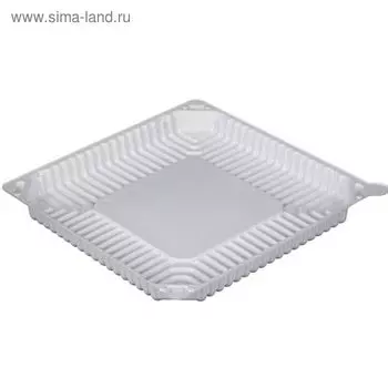 Контейнер для торта Т-214Д, квадратный, цвет белый, размер 23,5 х 23,5 х 2,25 см
