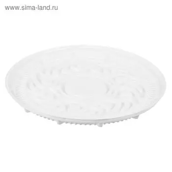 Контейнер для торта Т-266Д, круглый, цвет белый, размер 26,5 х 26,5 х 0,4 см