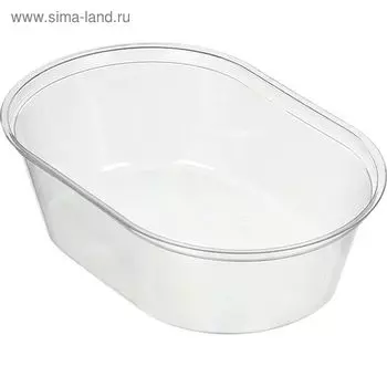 Контейнер КМ-1005, овальный, цвет прозрачный, размер 21,5 х 13,9 х 6 см, объём 1 л