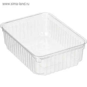 Контейнер КМ-950, прямоугольный, цвет прозрачный, размер 18 х 13,5 х 5,7 см, объём 950 мл