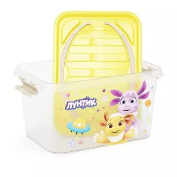 Контейнер для хранения вещей прямоугольный «Лунтик», с крышкой, 15 л