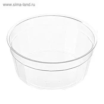 Контейнер МФ-150, круглый, цвет прозрачный, размер 8,7 х 8,7 х 3,7 см, объём 169 мл