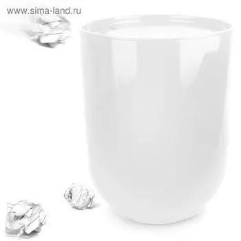 Контейнер мусорный с крышкой Step, белый