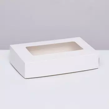 Контейнер на вынос, с окном, белый, 20124 см