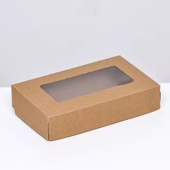 Контейнер на вынос, с окном, крафт, 20124 см