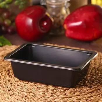 Контейнер одноразовый, дно, 14,710,94,2 см, цвет чёрный