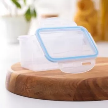 Контейнер пищевой Good & Good, 470 мл, с герметичной крышкой, пластик, крышка голубая