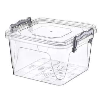 Контейнер пищевой для хранения HobbyLife MultiBox, с крышкой, квадратный, 2.4 л