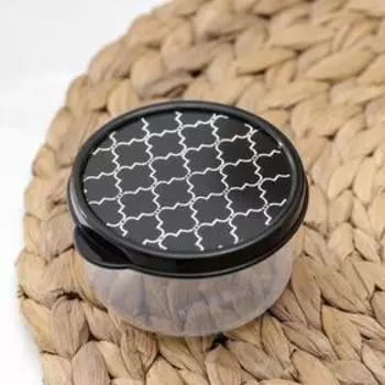 Контейнер пищевой Доляна «Марокко», 150 мл, круглый, цвет чёрный