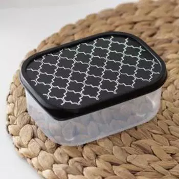 Контейнер пищевой Доляна «Марокко», 500 мл, прямоугольный, цвет чёрный