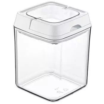 Контейнер пищевой EmHouse, герметичный, зажим ручка, квадратный, 1 л