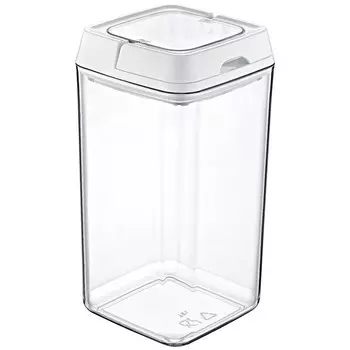 Контейнер пищевой EmHouse, герметичный, зажим ручка, квадратный, 1.5 л