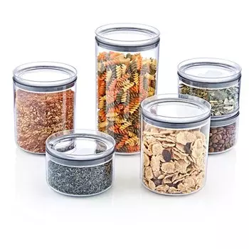 Контейнер пищевой EmHouse, с крышкой и силиконовым уплотнением, круглый, 1.6 л