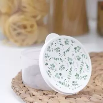 Контейнер пищевой «Эвкалипт», 300 мл, круглый, цвет белый