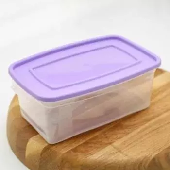 Контейнер для продуктов Полимербыт «Каскад», 1 л, пластик, прозрачный, крышка микс