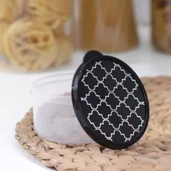 Контейнер пищевой «Марокко», 300 мл, круглый, цвет чёрный