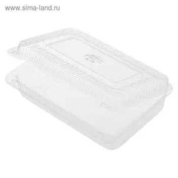 Контейнер с неразъёмной крышкой РК-25 (М) (Т), прямоугольный, размер 26,5 х 19,4 х 6,65 см, объём 3 л