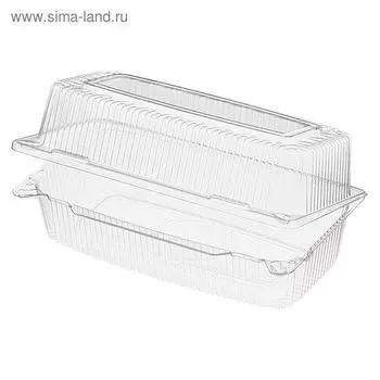 Контейнер с неразъёмной крышкой РК-35 (М) (ТТ), прямоугольный, размер 23 х 13 х 9,1 см, объём 1,9 л