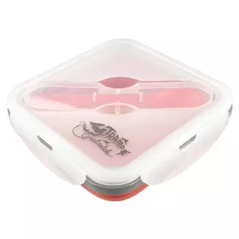 Контейнер силиконовый Tramp TRC-144, с ловилкой, терракотовый, 400 мл