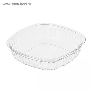 Контейнер СП-251, квадратный, цвет прозрачный, размер 13,7 х 13,7 х 3 см, объём 270 мл