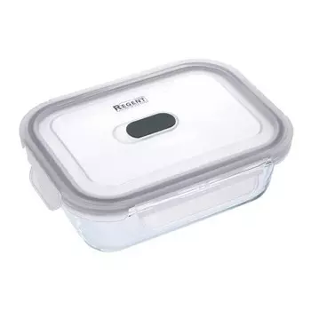 Контейнер стеклянный Regent inox Linea Desco, прямоугольный, герметичный, 1.5 л