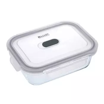 Контейнер стеклянный Regent inox Linea Desco, прямоугольный, герметичный, 1 л