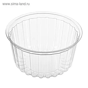 Контейнер ТВ-200, круглый, цвет прозрачный, размер 11 х 11 х 5,7 см, объём 338 мл