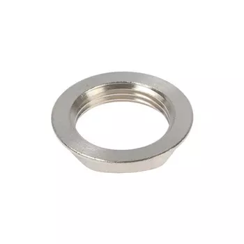 Контргайка AQUALINK, 3/4", внутренняя резьба, с ребордой, никелированная латунь