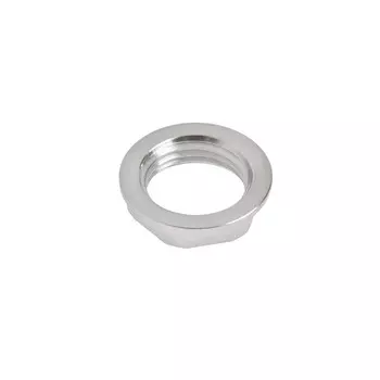 Контргайка с ребордой "CTM", 1/2", внутренняя резьба, никелированная латунь