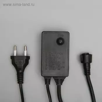 Контроллер для гирлянд УМС 3W, до 8000 светодиодов, тёмная нить, 8 режимов, 220 В