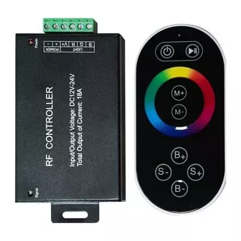Контроллёр для светодиодной ленты с П/У чёрный, 12-24V, LD55