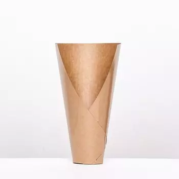 Конус флористический без дна, складной, крафт, 37.531 см