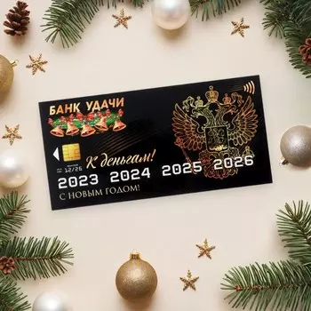 Конверт для денег «С Новым годом!», 16 х 8 см